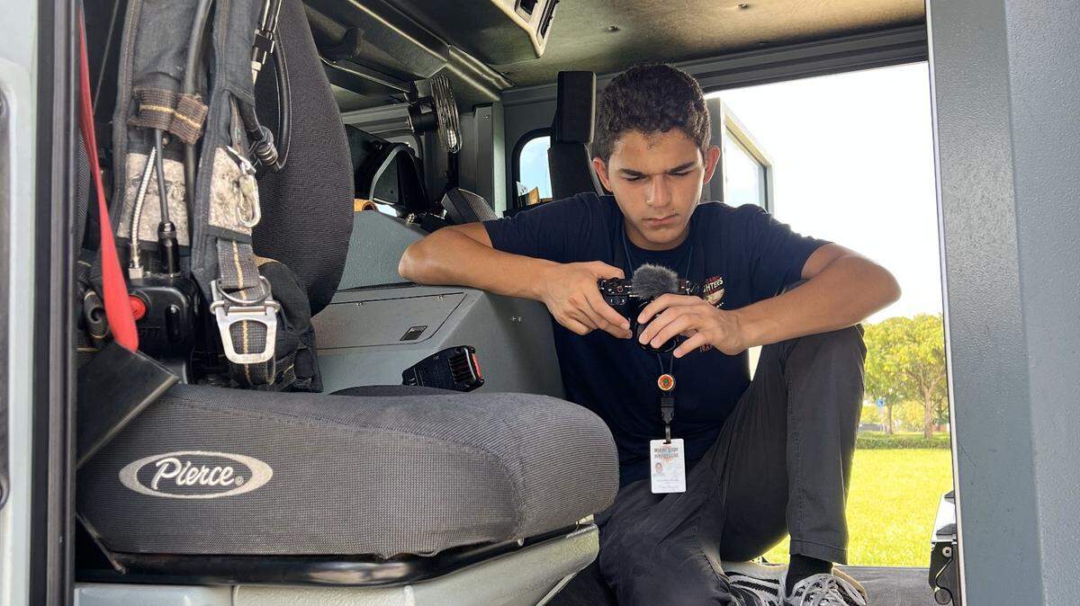 Michael Gonzalez on the job with Miami-Dade Fire Rescue.
