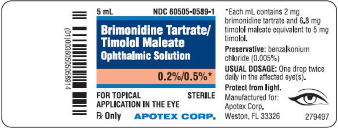 The label for recalled Brimonidine Tartrate/Timolol Maleate Ophthalmic Solution.