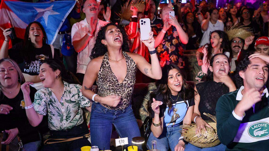 Take a look at how Miami’s Bad Bunny fans celebrated his Super Bowl show