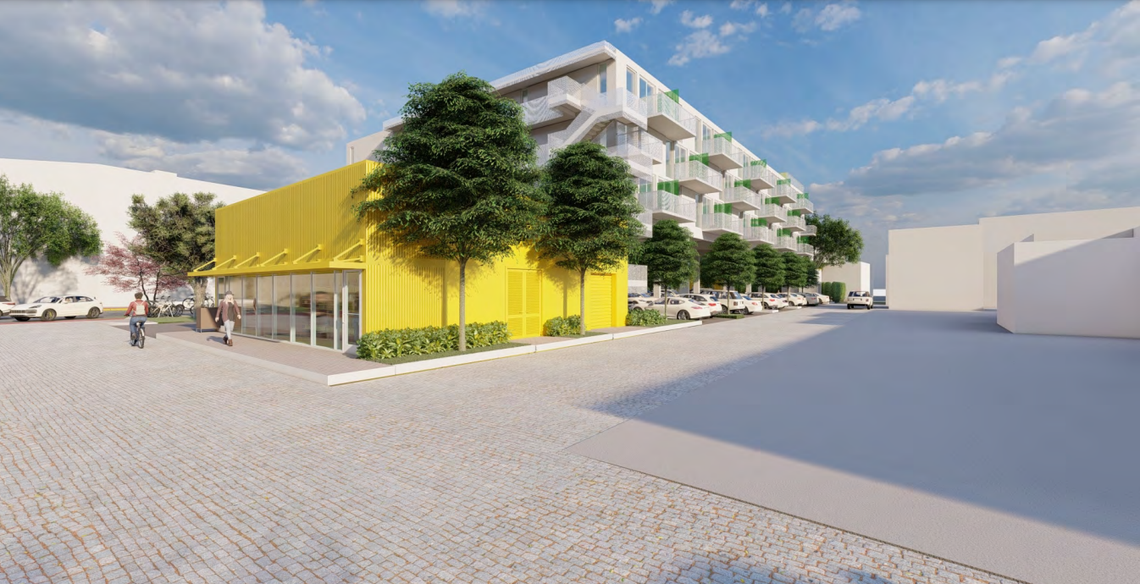 “Workforce housing is important, because we’ve had an influx of new residents as a result of the tech boom and remote work. That’s increased pressure for housing stock,” said Robin Bachin, a history professor at the University of Miami specializing in urban planning, and assistant provost for civic and community engagement. Here’s a rendering of a proposed workforce housing development in Miami Beach’s Normandy Isles community.