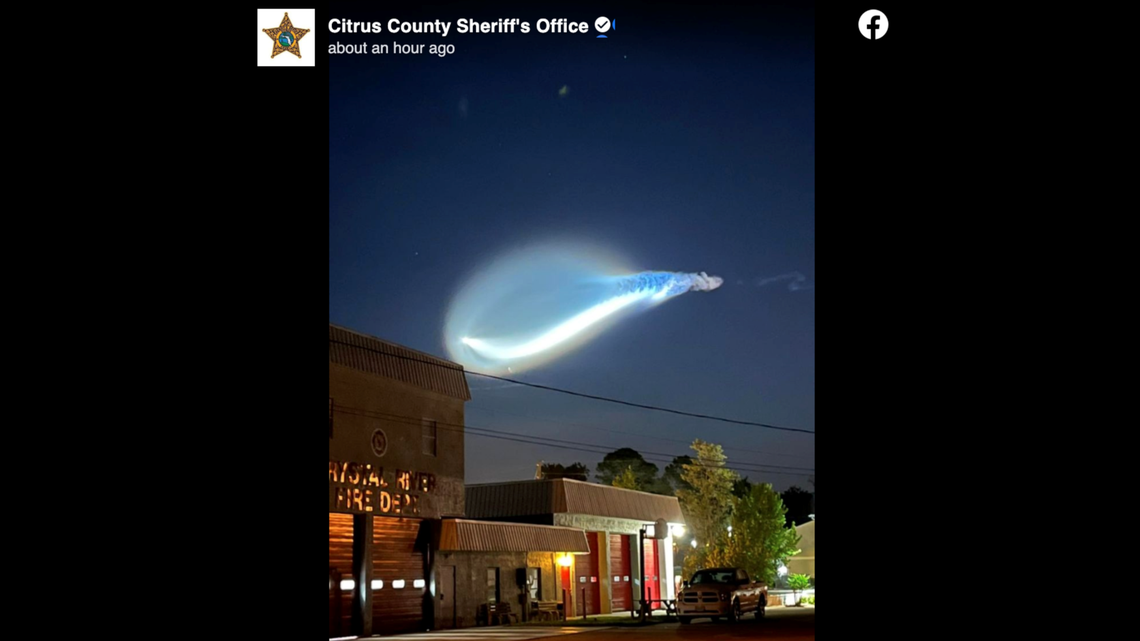 Social media users in Florida and other states shared photos of the SpaceX phenomenon.