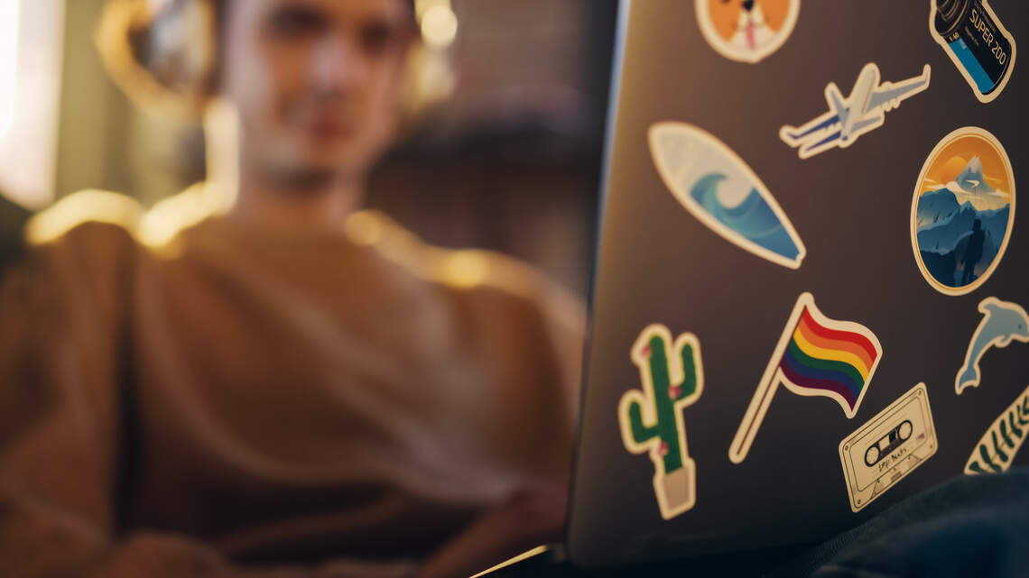 Two roommates covered their apartment in stickers. Here’s why their renter-friendly hack is going viral
