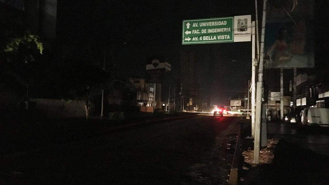 Streets of Zulia state in Venezuela are darkened by frequent power outages.