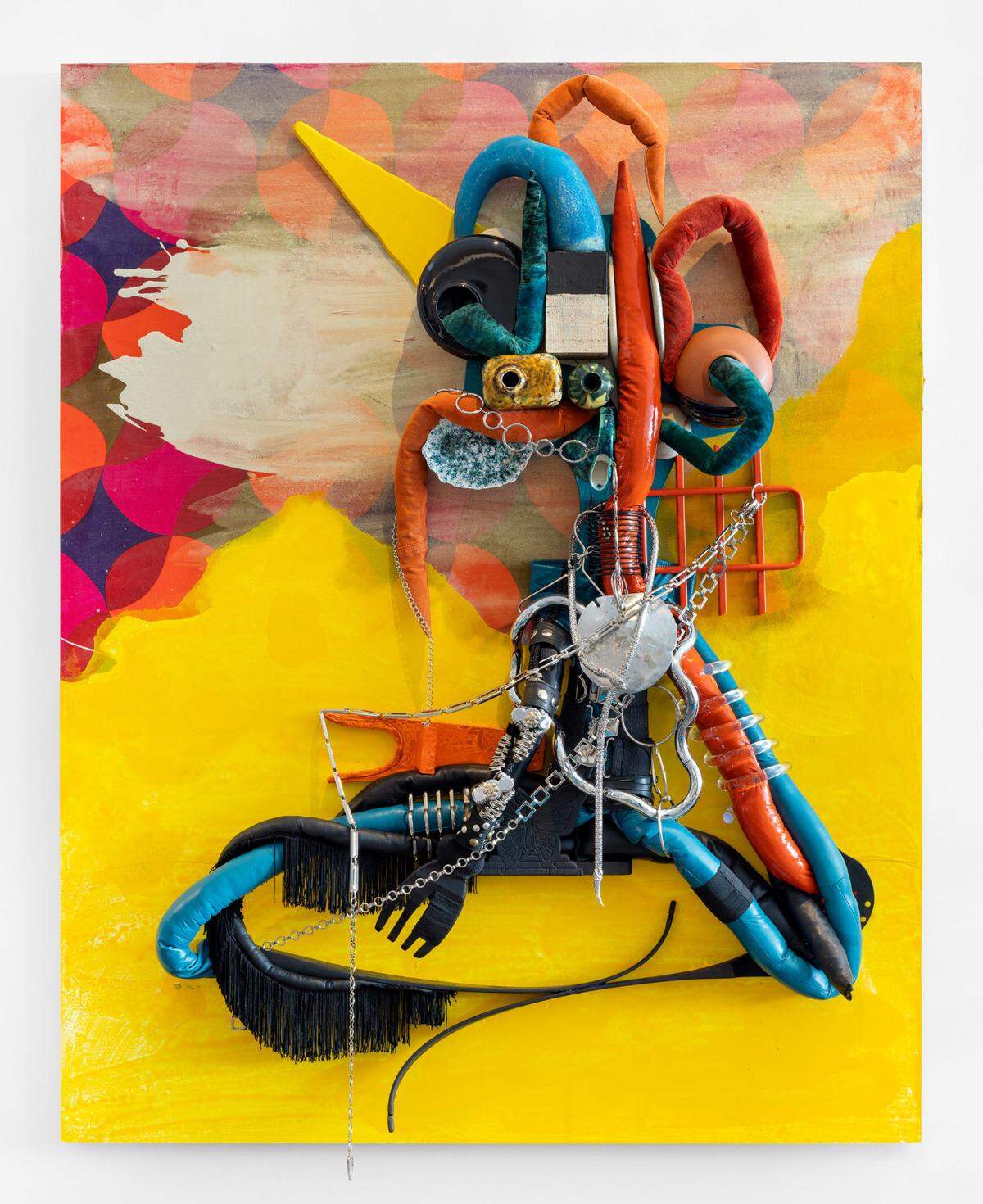 ‘Platinum Orange Life,’ an assemblage by Pepe Mar, will be shown at the David Castillo Gallery in December 2021.