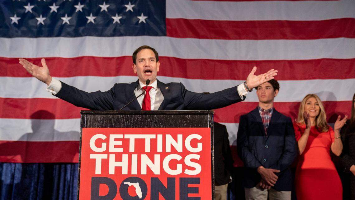 Florida Senator Marco Rubio and family celebrate his victory over Rep. Val Demings in Miami Florida on November 8, 2022.

Xxx 110822 Rubio Party 01 Jpg Usa Fl