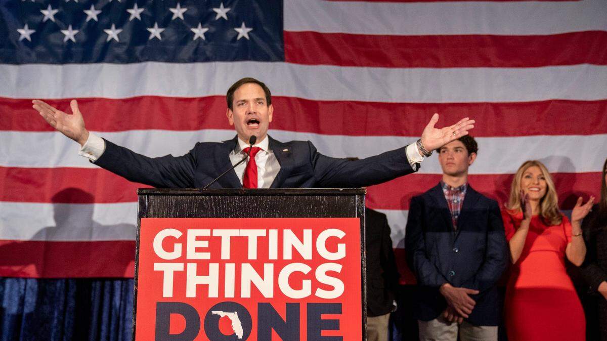 Florida Senator Marco Rubio and family celebrate his victory over Rep. Val Demings in Miami Florida on November 8, 2022.

Xxx 110822 Rubio Party 01 Jpg Usa Fl