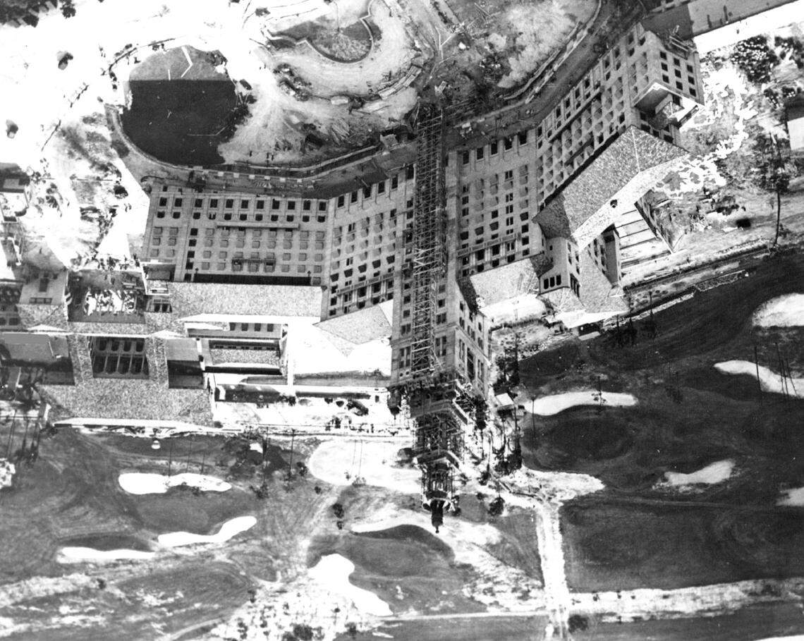 Biltmore Hotel under construction in the mid-1920s.