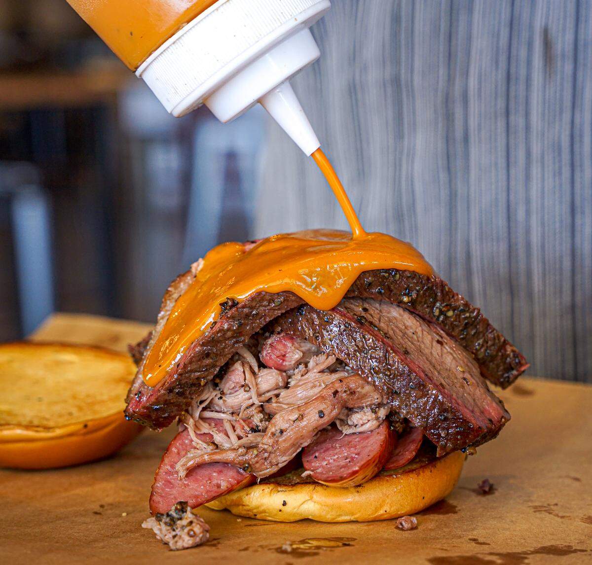 Sandwiches and tacos will also feature La Traila’s barbecued brisket.