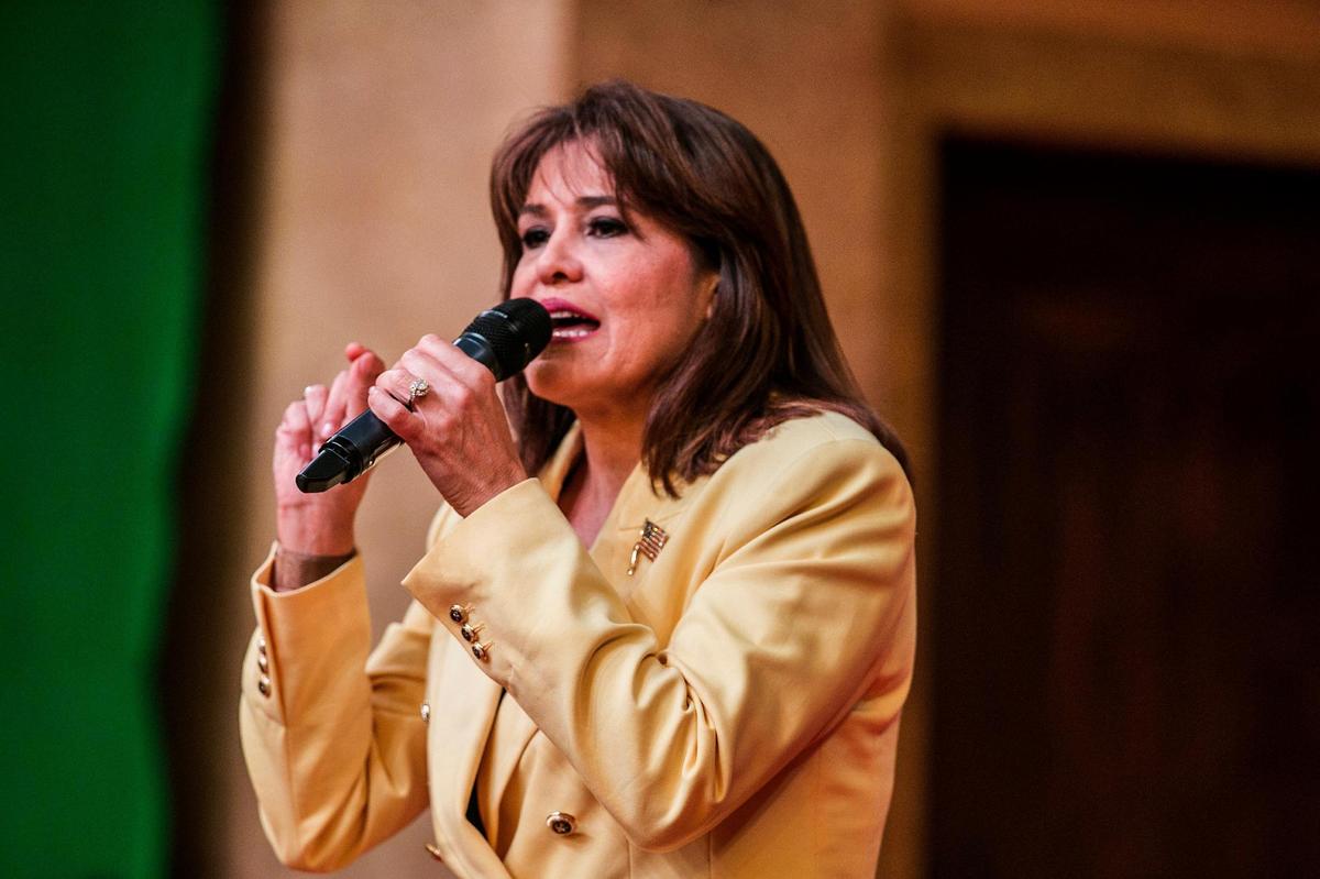 Florida State Senator Annette Taddeo, Democratic Candidate for U.S. Congress District #27, speaks during the “Politico Palooza” rally, organized by the grassroots group RiseUp Florida, highlighting general election candidates at the Coral Gables Congregational Church, on Friday September 02, 2022.