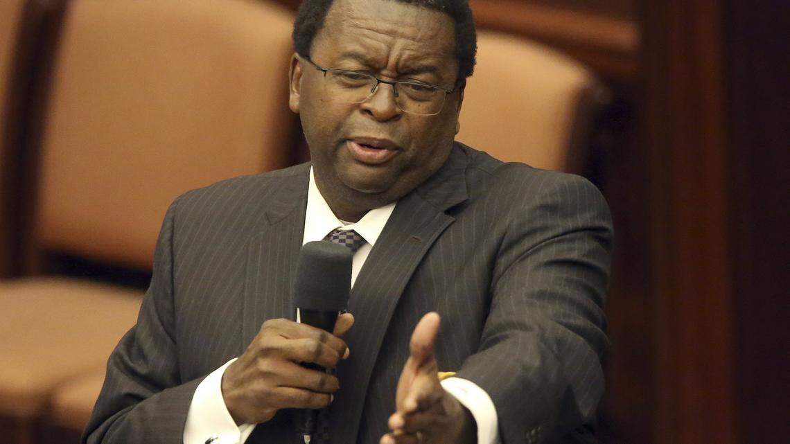 Sen. Perry Thurston, D-Fort Lauderdale, speaks during the Senate special session concerning Gov. Ron DeSantis’ dismissal of Broward County Sheriff Scott Israel on Oct. 23, 2019, in Tallahassee. Thurston said on April 19, 2021, that he’s seeking the open seat of the late U.S. Rep. Alcee Hastings.