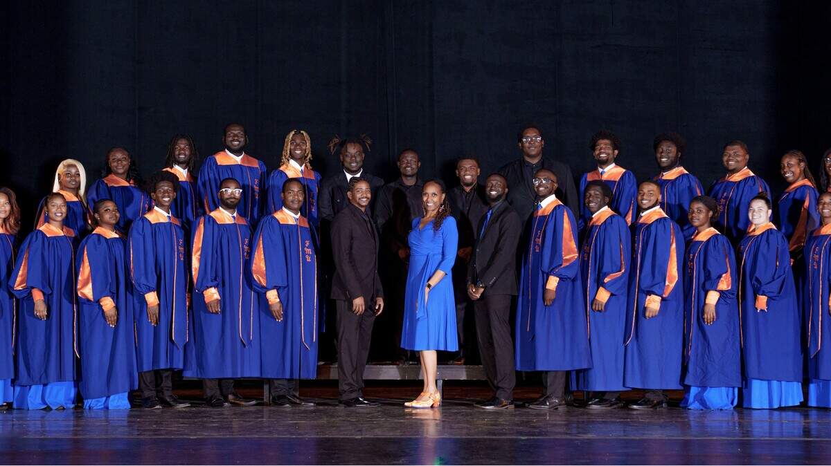 Florida Memorial University’s Chorale, pictured here, will perform at the College Football National Championship game in Miami Gardens on Monday.