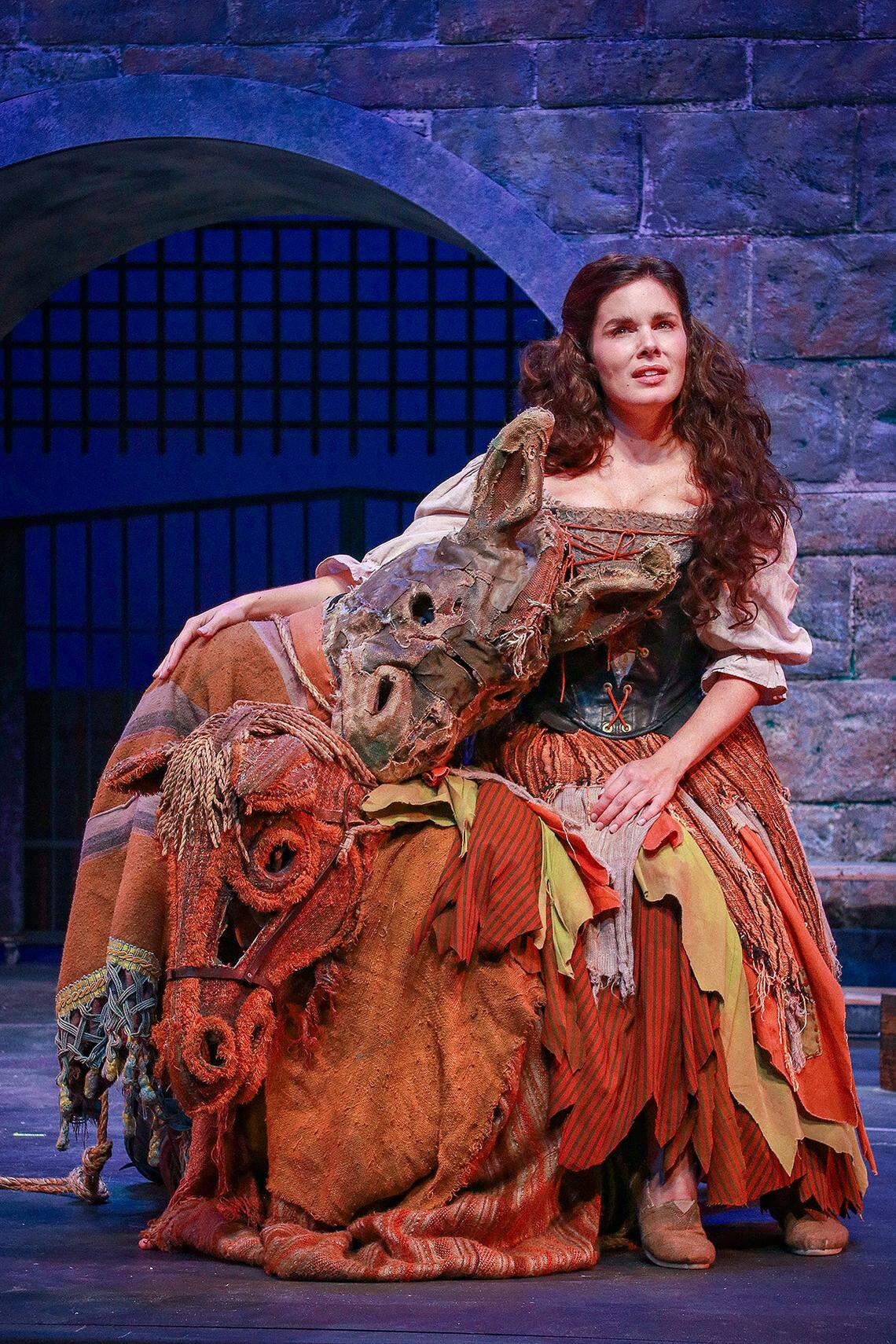 Aldonza is played by Gaby Tortoledo in Actors’ Playhouse’s production of the musical “Man of La Mancha.”