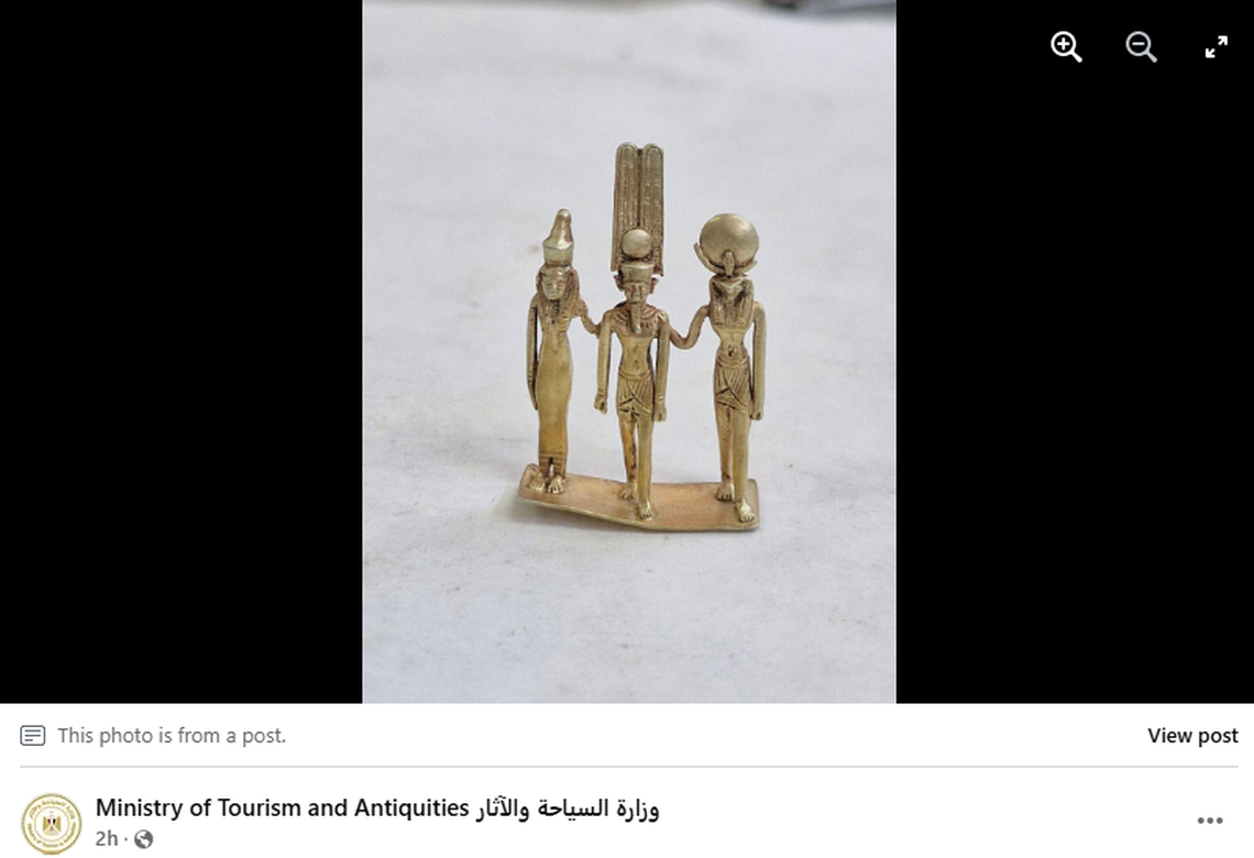Amun, his wife Mut and their son Khonsu represent the divine triad of Thebes.