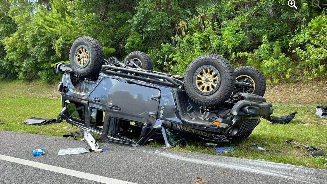 Overturned jeep/Flagler Beach Fire Department