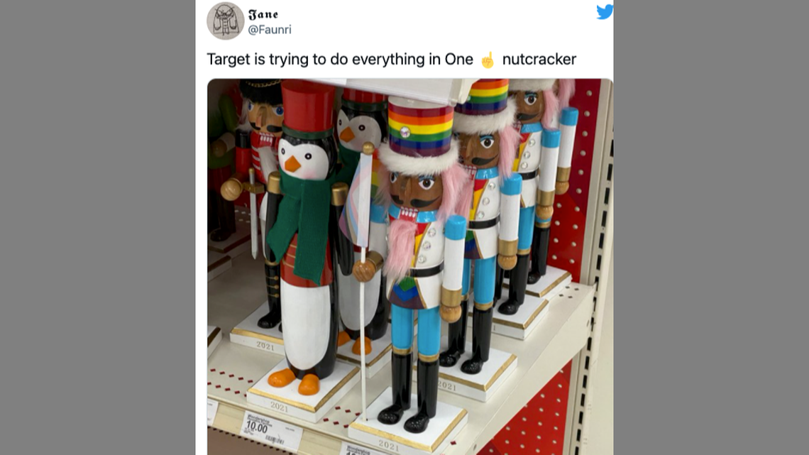 A gay pride nutcracker sold at Target is selling out at many stores and online.