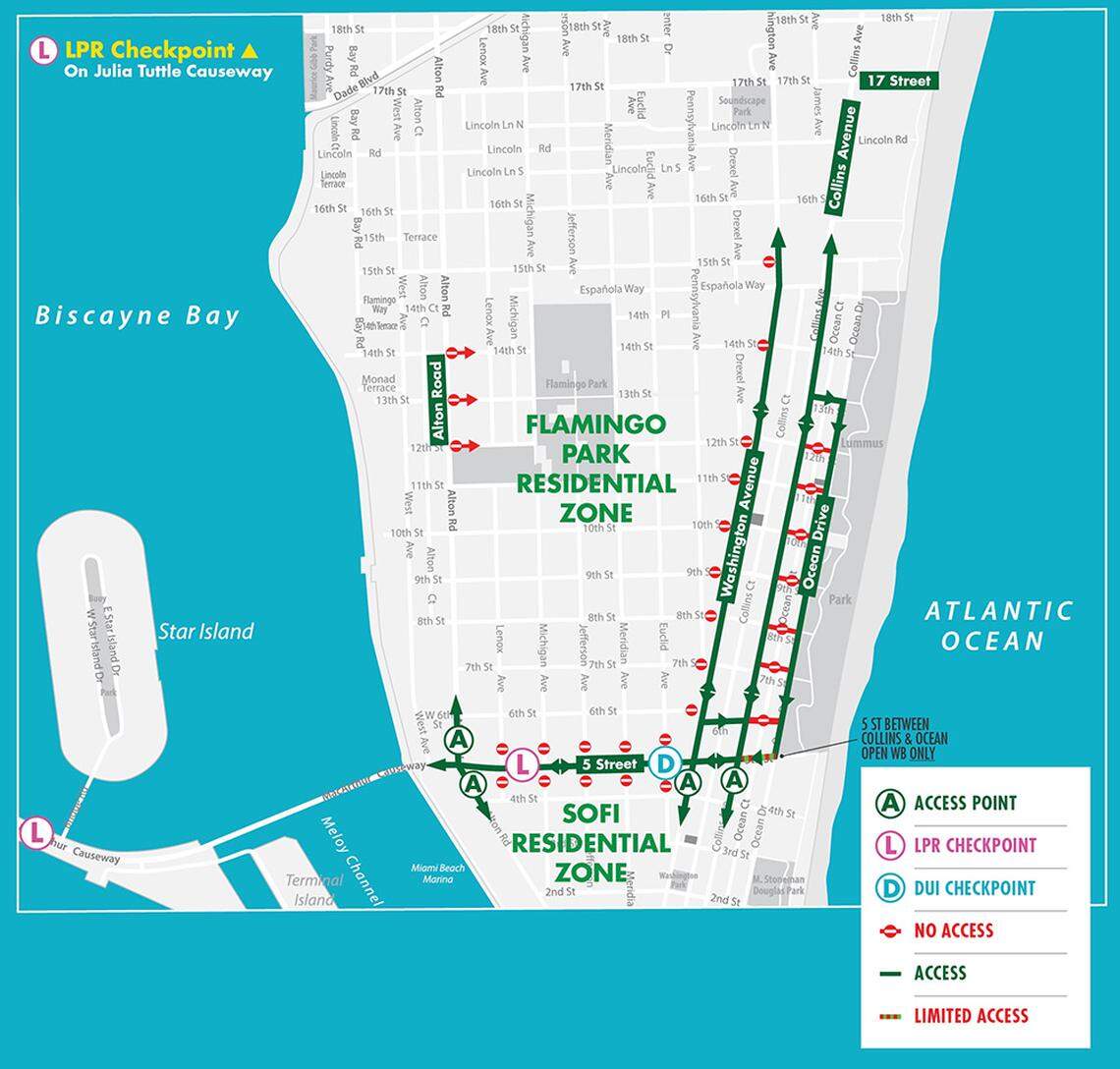 Miami Beach’s spring break traffic plan for March 2026.