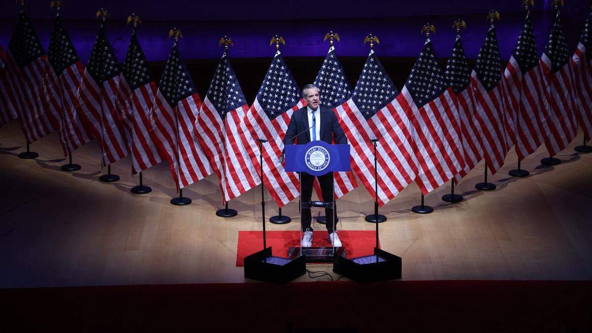 Miami Beach Mayor Steven Meiner delivers his annual State of the City address on his initiatives that have made Miami Beach more attractive as safe, and business- and family-friendly on Wednesday, February 4, 2026, at the New World Center in Miami Beach, Florida. 