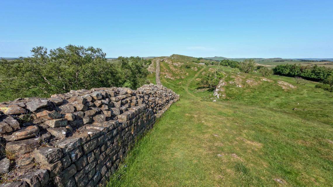 A sneaky carving was found along Hadrian’s Wall, an ancient Roman construction in northern Britain.