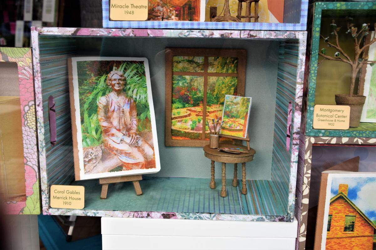 Joanne Meagher and Nancy Martini’s “The E-tail Window” located at 355 Miracle Mile in Coral Gables.