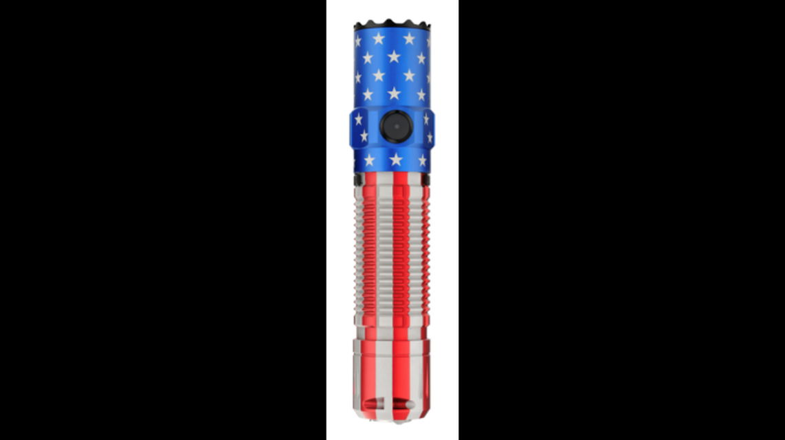 The M2R Pro Patriotic edition flashlight is one of 22 kinds of M2R and Warrior Mini Flashlights recalled