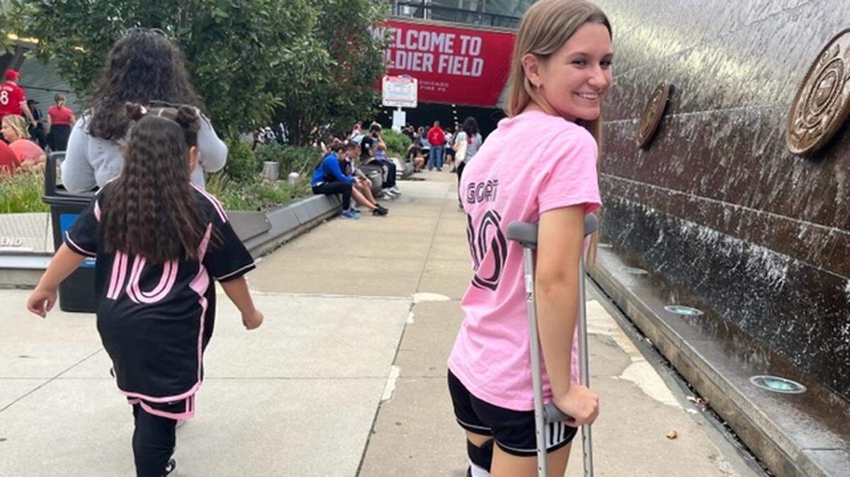 Rachel Gillins, 17, of Hobart, Indiana, a high school soccer player and diehard Lionel Messi fan, received tickets for Wednesday’s Inter Miami vs Chicago Fire game as a gift for her upcoming 18th birthday, but did not get to see Messi play.