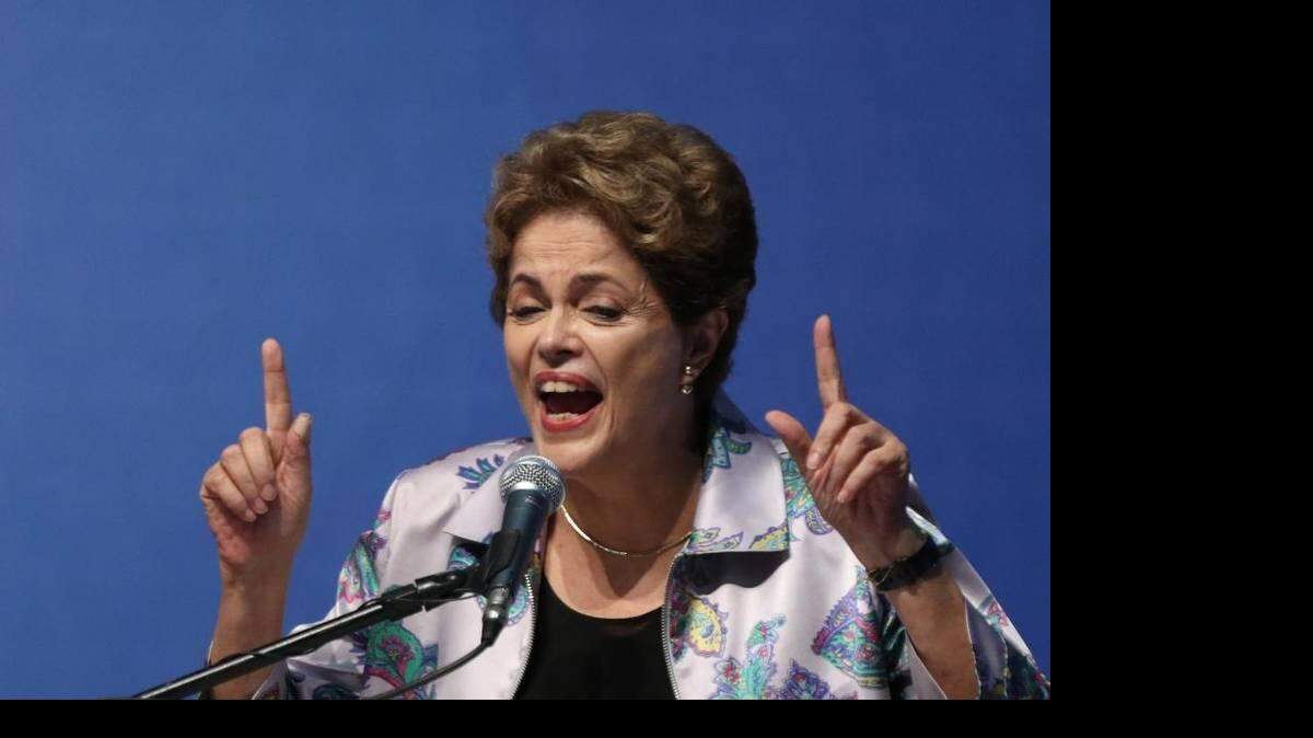 President Dilma Rousseff speaks about a possible 'impeachment' against her, during a health care conference in December.  