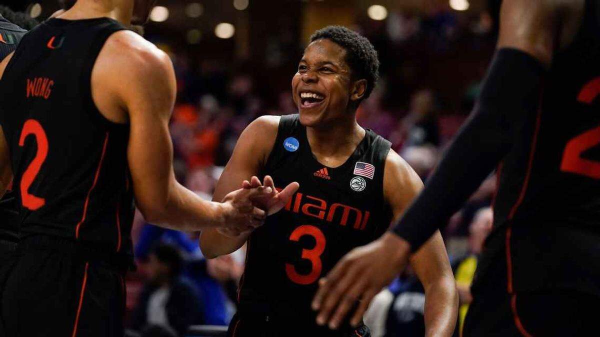 Charlie Moore is one of at least three starters the Miami Hurricanes will lose from their Elite Eight team. Coach Jim Larranaga will restock through the transfer portal and with his No. 17 ranked recruiting class.