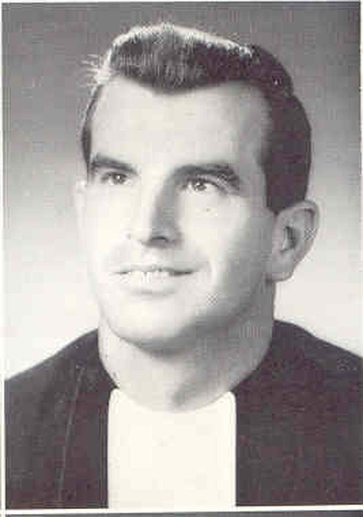 Brother Kevin Handibode’s 1967 yearbook photo at Christopher Columbus High School.