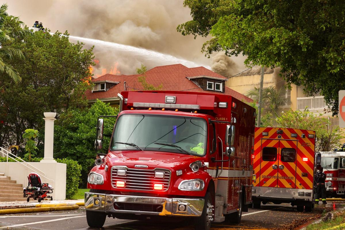Miami Fire Rescue at the fire.
