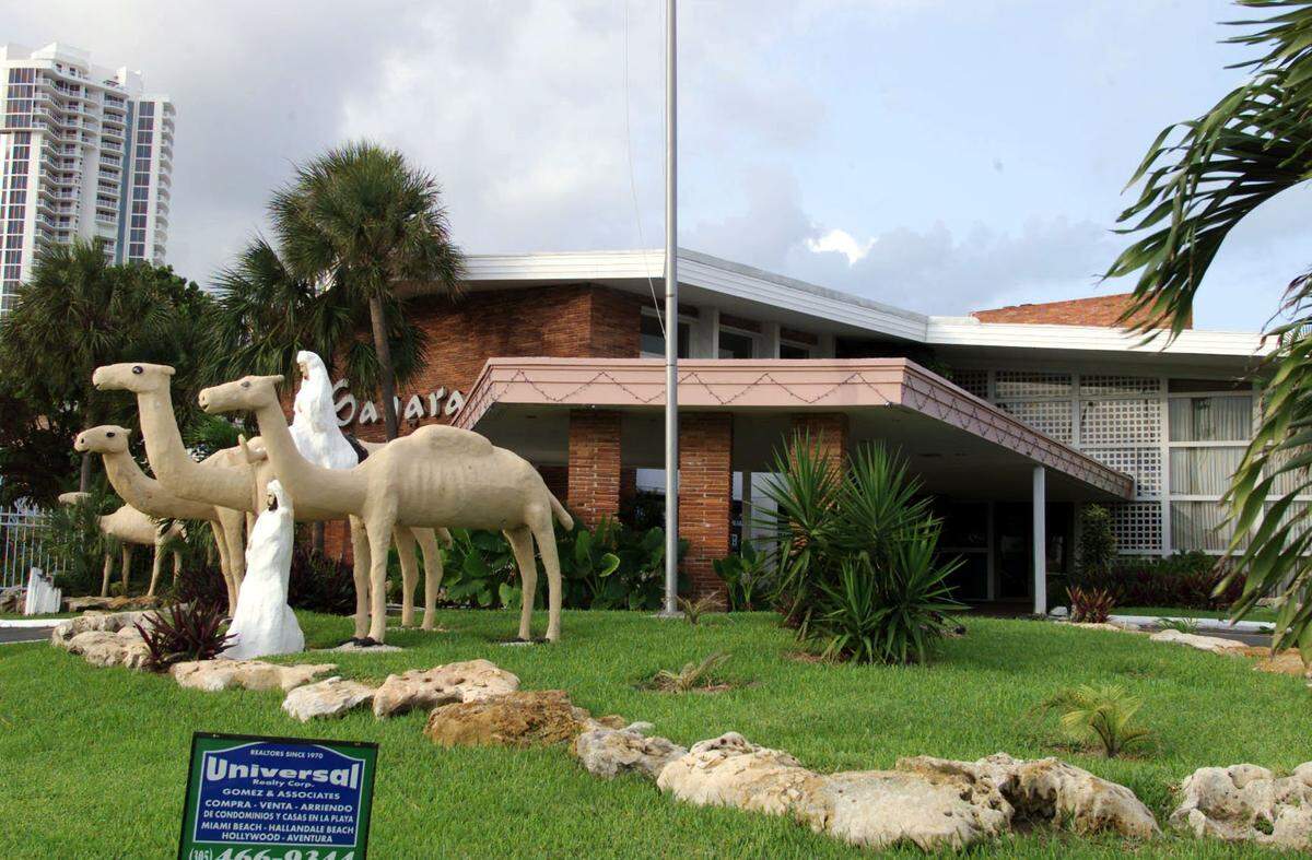 The old Sahara motel is one of the 50’s era motels along Collins Avenue in Sunny Isles.