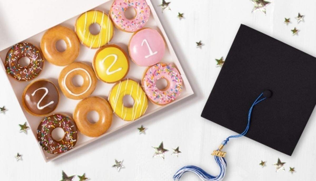 Krispy Kreme is offering a free dozen doughnuts to high school and college seniors on Thursday.
