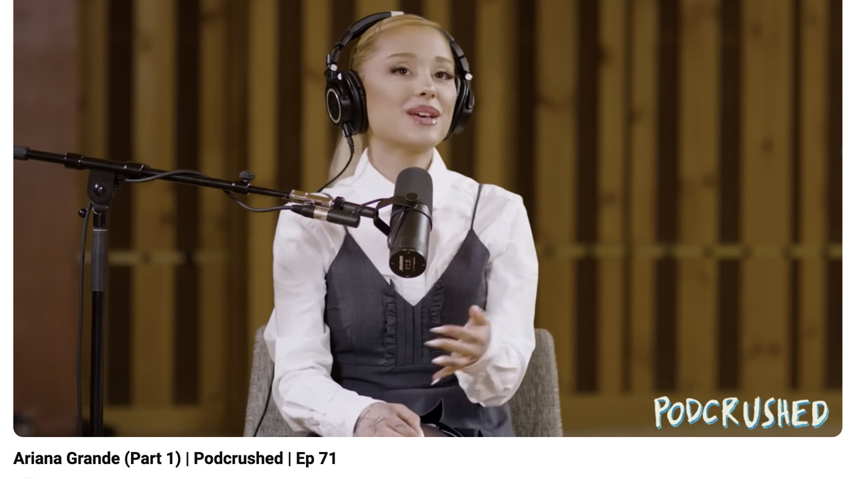 Ariana Grande responds after people noticed her voice dramatically change mid interview.