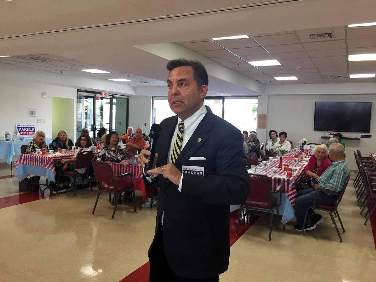 Jonathan Parker, a Republican candidate for Florida Representative who has not held elected office before, campaigns for House District 113. “This is a referendum on integrity, transparency and ethics,” Parker says.