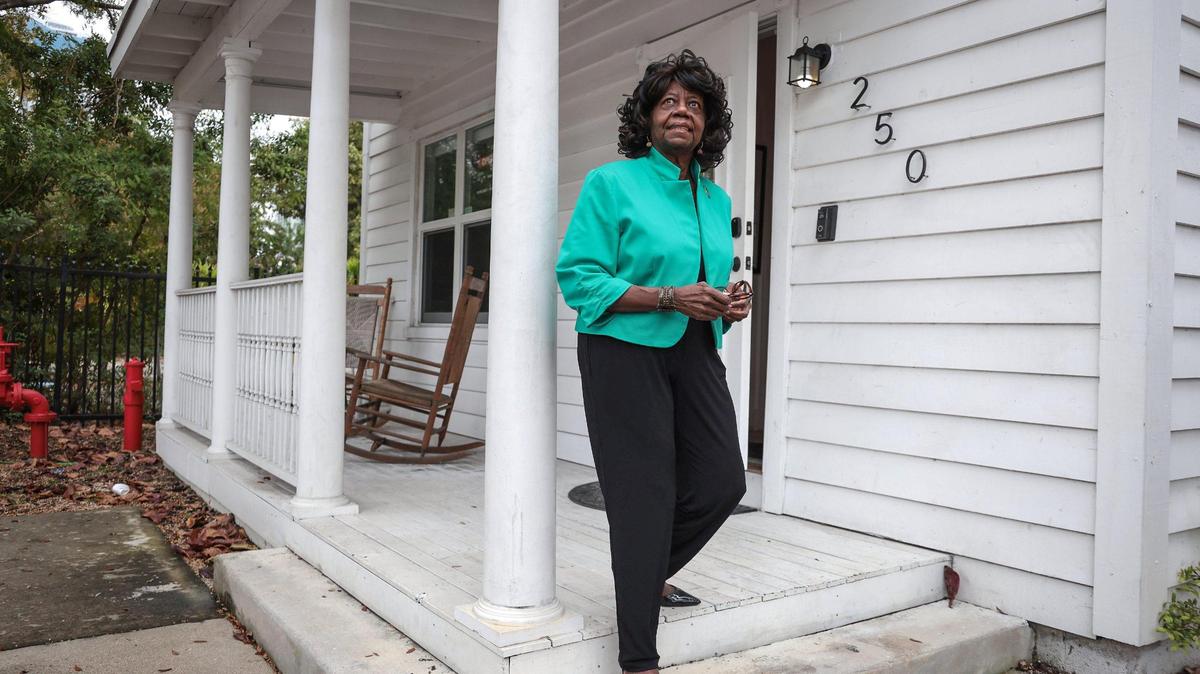 Dr. Dorothy Jenkins Fields, founder of the Black Archives, is photographed at the historic Dana A. Dorsey House in Miami’ s Overtown neighborhood on Wednesday, February 9, 2022. Dr. Fields and others are keeping the Dorsey legacy alive for future generations.