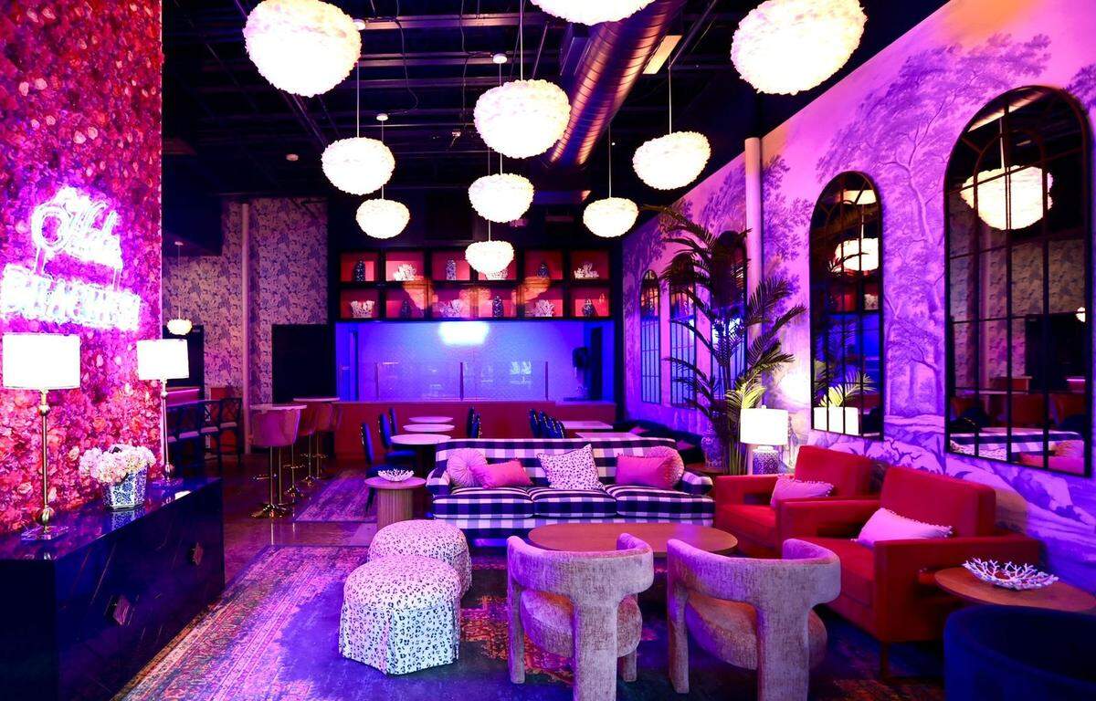 The Indigo Room, which has its own bar, at Throw Social Miami.