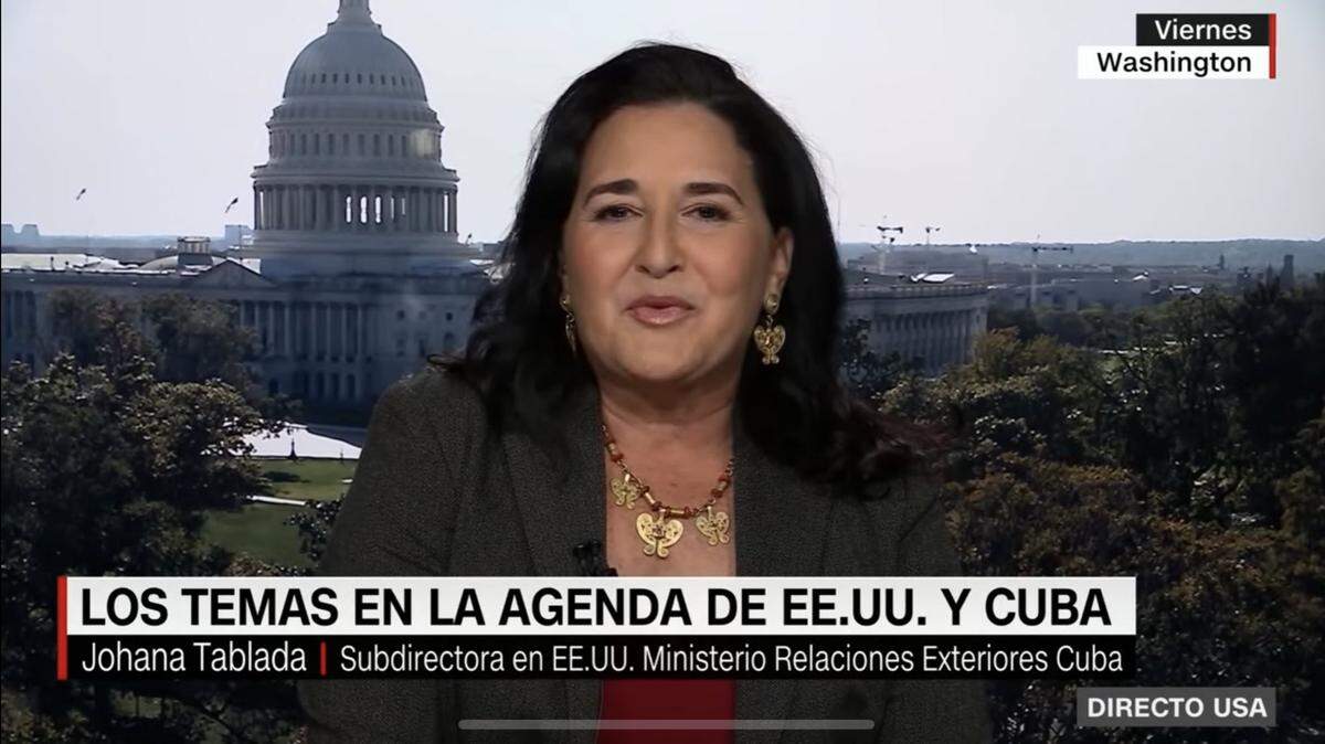 Cuban diplomat Johana Tablada in an interview aired Tuesday, Oct. 17, on CNN en Español.