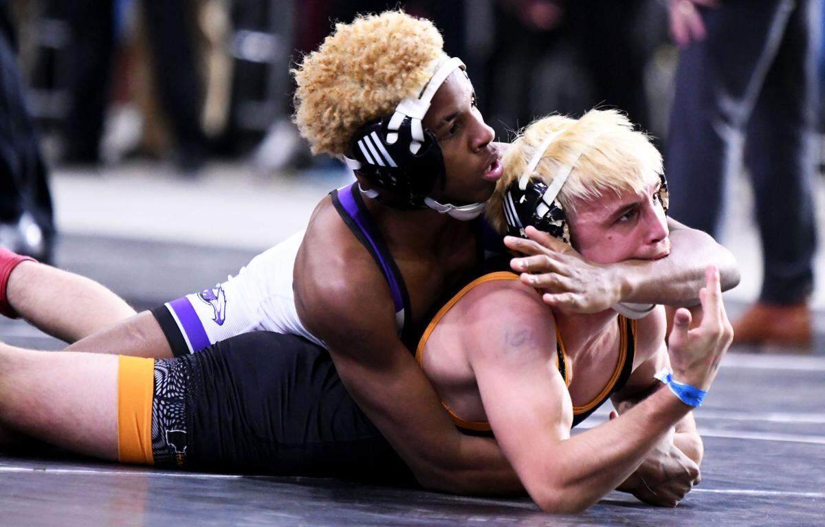 Southwest 106-pound wrestler Lazaro Soto works his way to winning the Class 3A title on Saturday at the FHSAA IBT wrestling state championships at Silver Spurs Arena in Kissimmee.