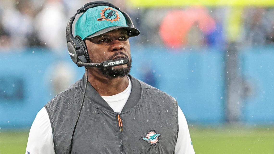 Brian Flores is out after three seasons as Miami Dolphins coach. Grier to be retained