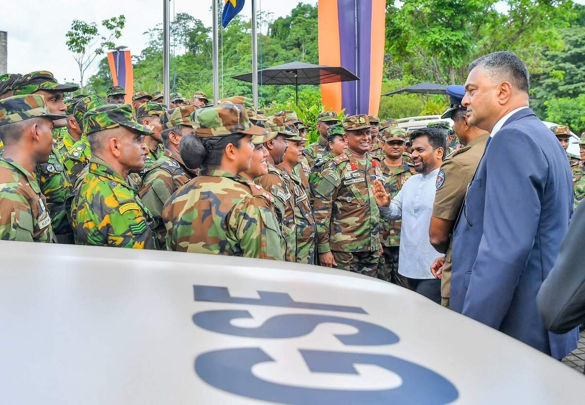 Sri Lanka President Anura Kumara Dissanayake attended a ceremony on Friday, June 26, 2026, at the Sri Lanka Infantry Regimental Center in Panagoda to extend his best wishes to the members of the Sri Lanka Army and the Sri Lanka Police Special Task Force departing on international peacekeeping missions including Haiti’s new Gang Suppression Force.