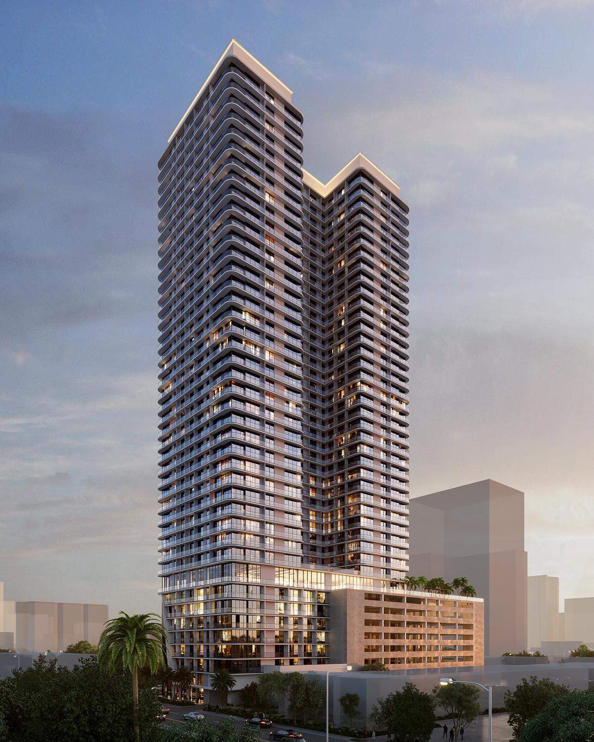Rendering of the Brickell building.
