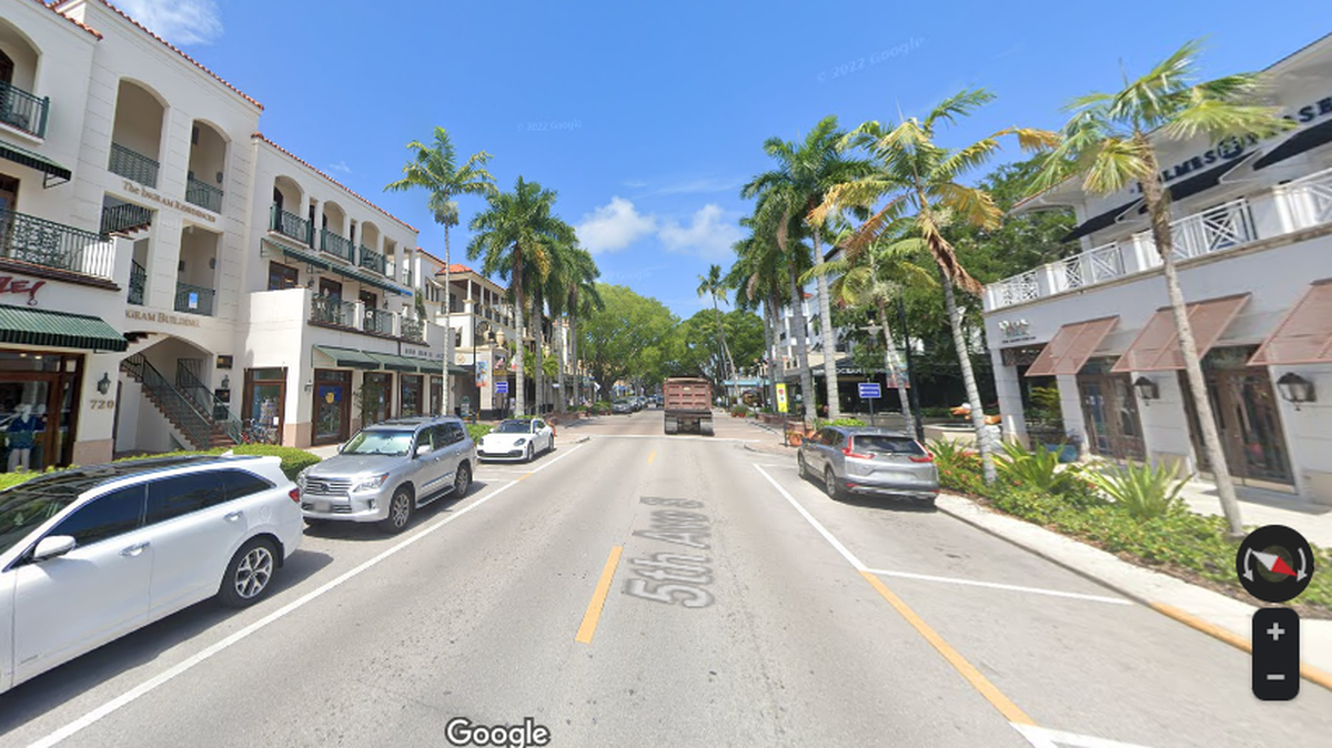 A man is accused of tossing beer on a 5-month-old as the child’s family was walking among the shops on Fifth Avenue West in Naples, Florida, police say.