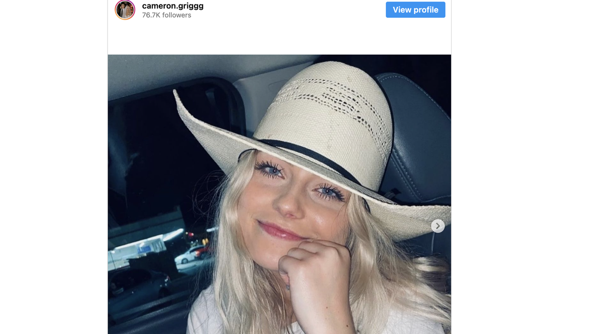 Cameron Grigg announces his wife Taylor has died at 25.