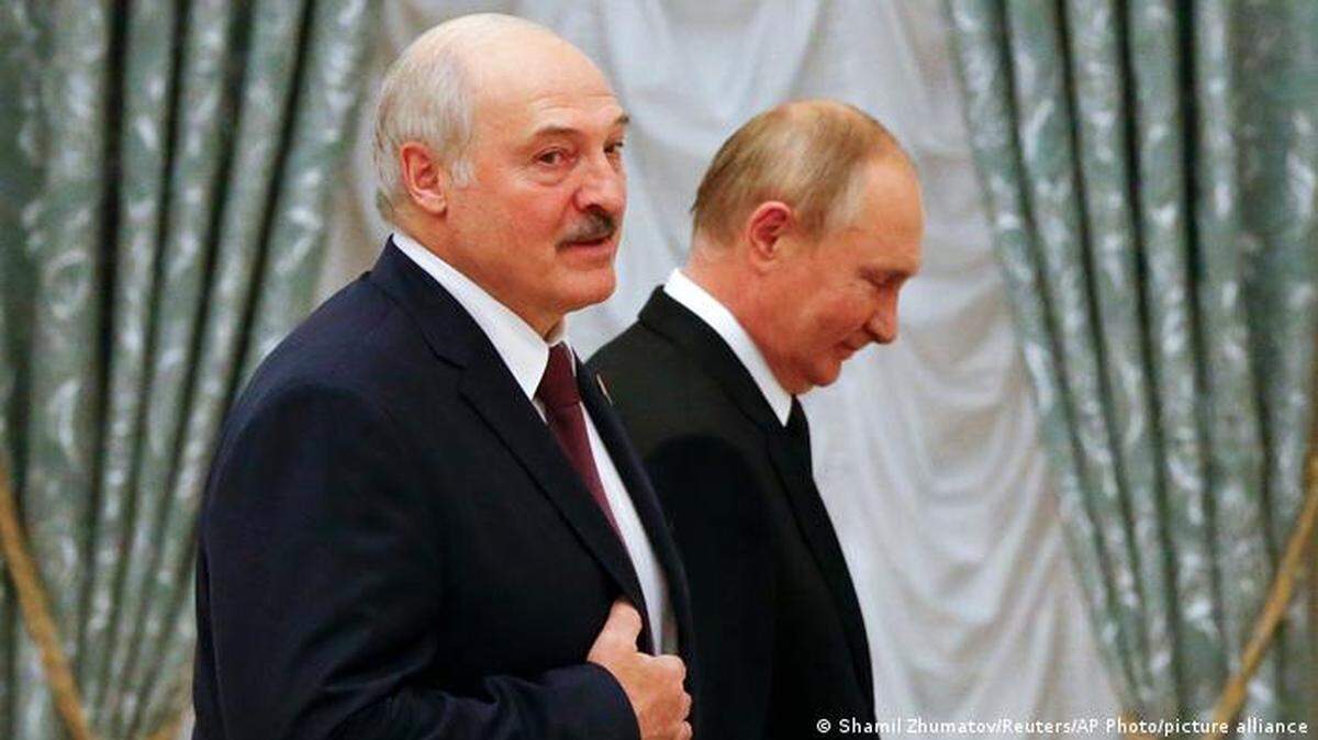Belarus’ President Alexander Lukashenko, left, owes Russian leader Vladimir Putin big time.
