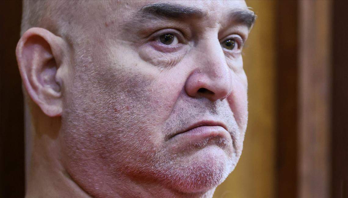 Rafael Andres appears in court for his sentencing hearing inside Courtroom 4-5 at the Richard E. Gerstein Justice Building on Monday, April 6, 2026, in Miami, Florida. A jury voted to send Andres to Florida's Death Row for the 2005 murder of La Carreta waitress Yvette Fariñas, although the judge will have the final say.