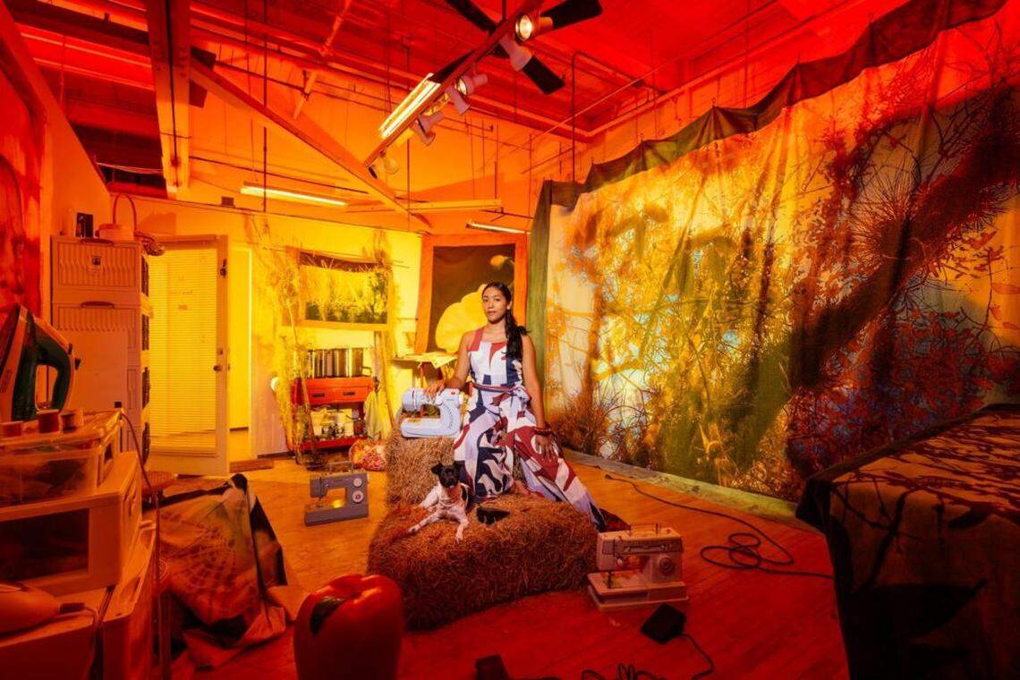 Diana Eusebio in her Miami studio, Bakehouse Art Complex, 2025.