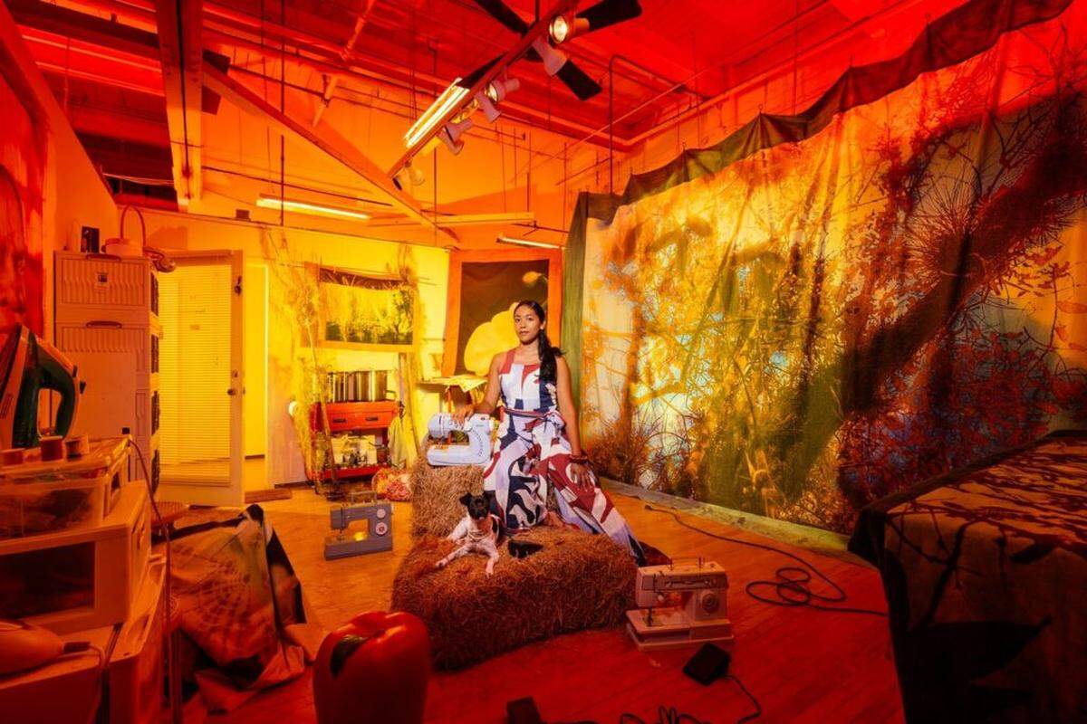 Diana Eusebio in her Miami studio, Bakehouse Art Complex, 2025.