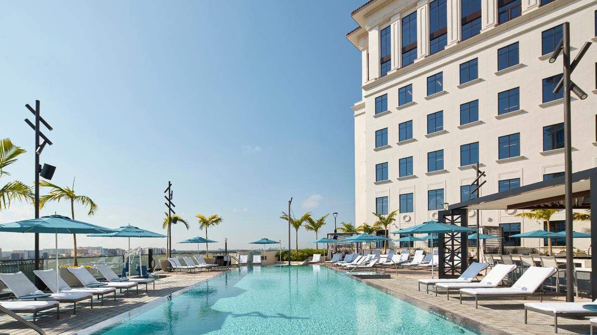 The picturesque pool deck.