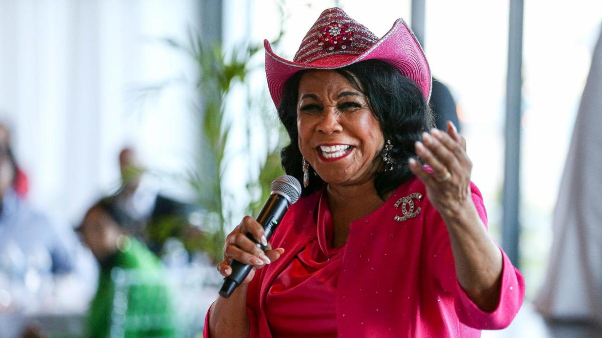 Congresswoman Frederica Wilson kicks off her reelection campaign for Congress representing Florida’s 24th district during an event at Briza on the Bay restaurant at the DoubleTree Hotel in downtown Miami, Tuesday, May 24, 2022.