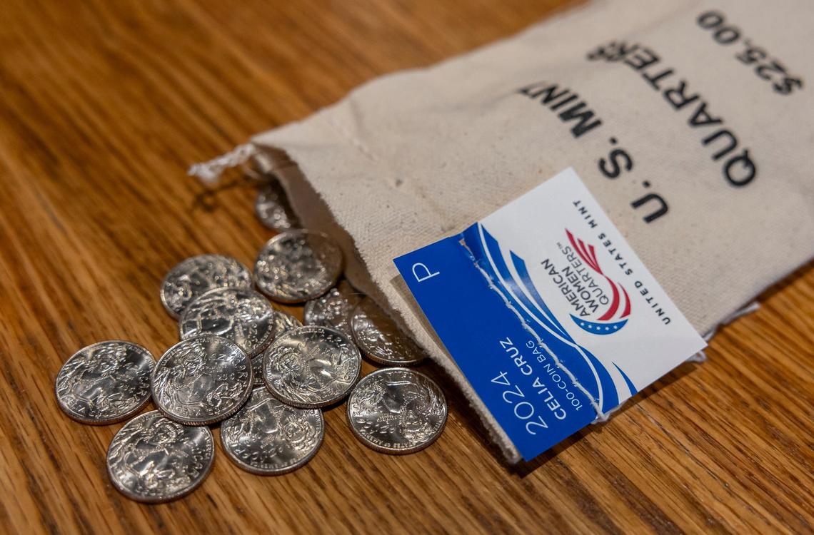 A bag of Celia Cruz quarters from the U.S. Mint. To special order 100 quarters it costs $45 on the Mint’s website.