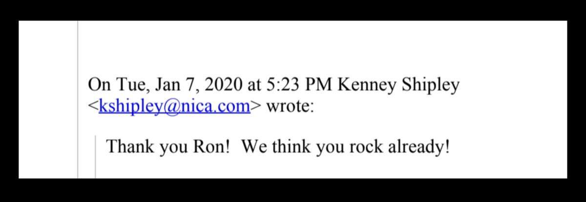 In response to Ron Sachs’ email, NICA administrators say they appreciate his efforts to improve the agency’s image.